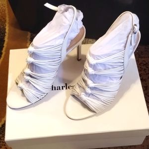 White Charles David Heels Size 7.5